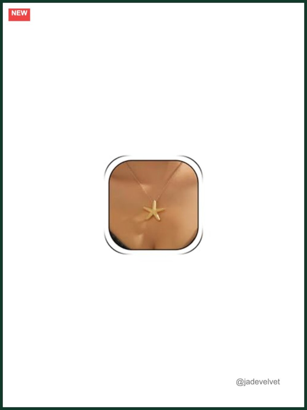 Starfish Pendant Necklace Layered Choker Beach Jewelry for Women